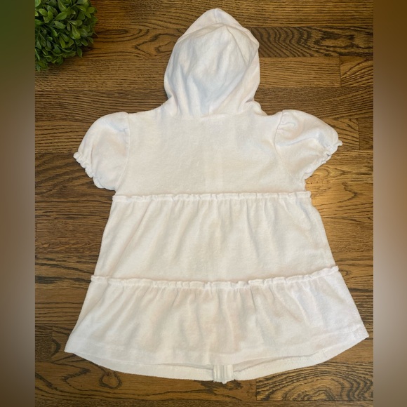 EUC Freestyle Revolution White Terrycloth Hooded Swim Coverup Sz 3T - Picture 2 of 2